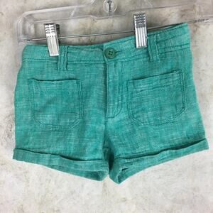 Toughskins Toddlers Green Linen Shorts Size 4